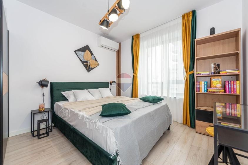 Apartament cu 2 camere semidecomandat, mobilat în Băneasa