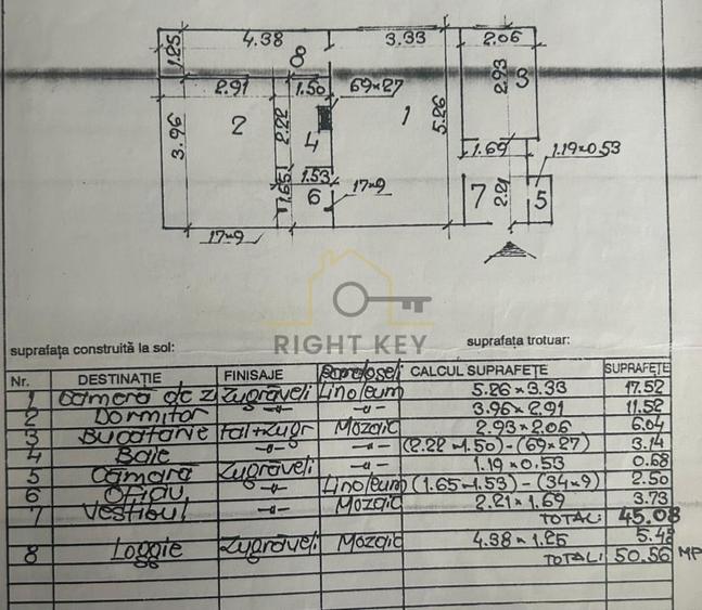 Apartament cu 2 camere semidecomandat, mobilat în P-ța Gorjului