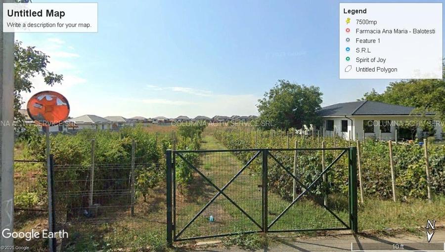 Teren Construcții intravilan de 565 mp, în Balotești