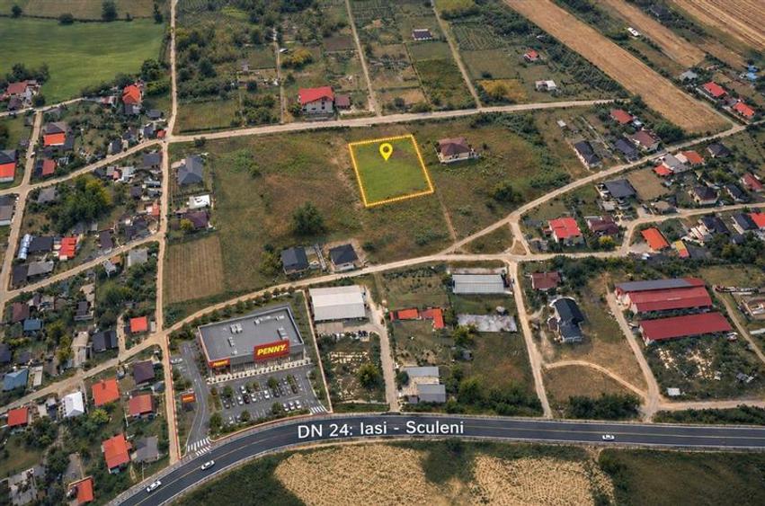 Teren Construcții intravilan de 1287 mp, în Nord-Est