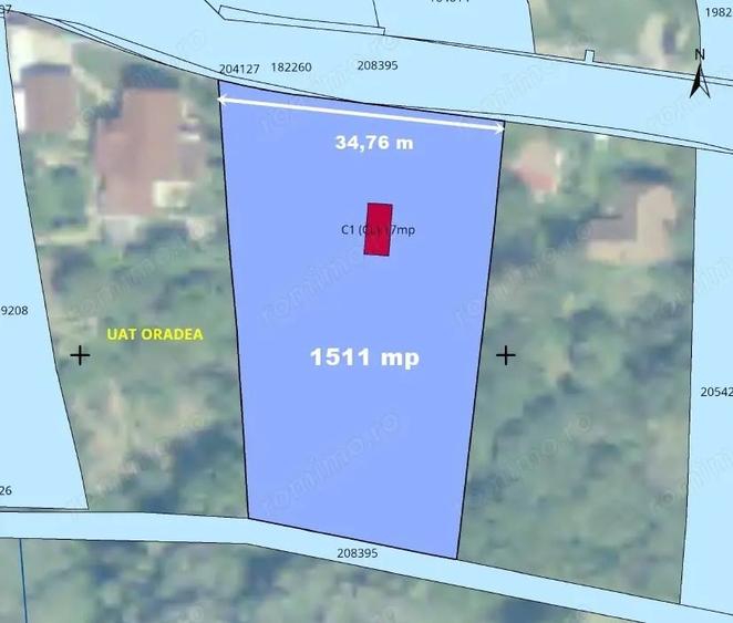 Teren de 1511 mp, în Podgoria