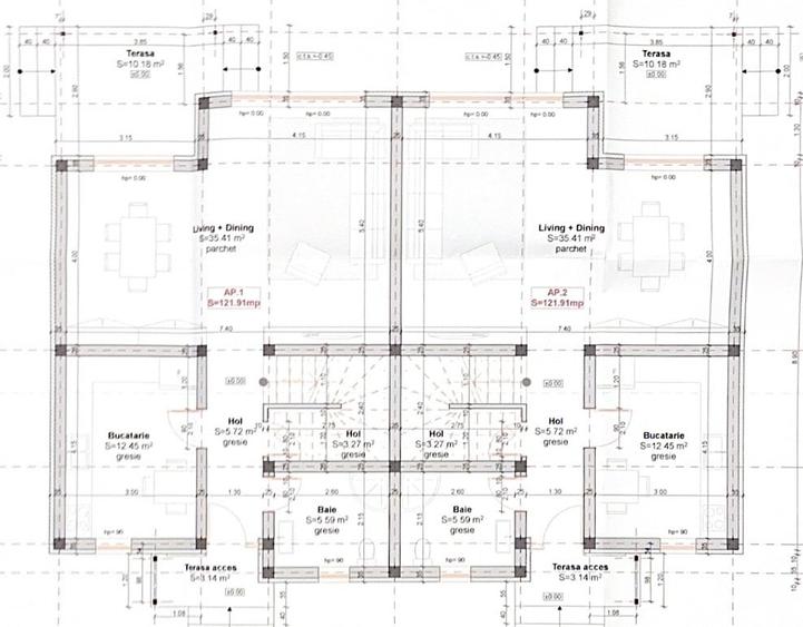 Duplex cu 4 camere cu Canalizare în Giroc