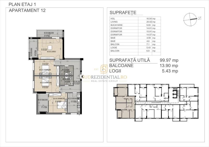 Apartament cu 4 camere în Progresul