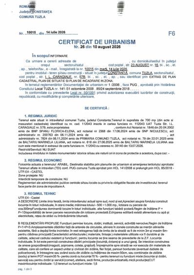 Teren intravilan 700mp in Tuzla - Bransat apa/canal , gaz la poarta - 3