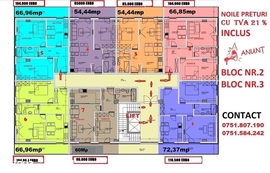 Apartament cu 2 camere în Central
