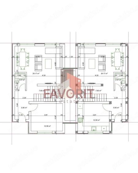 Duplex cu 4 camere cu Canalizare în Săcălaz