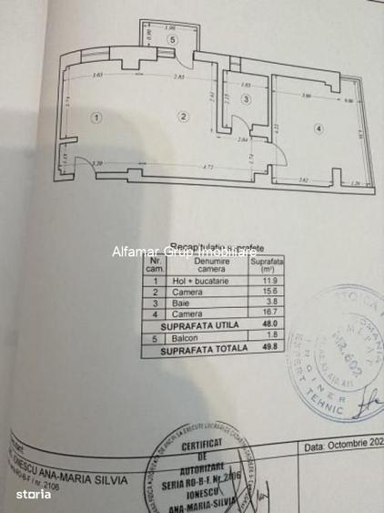 Apartament cu 2 camere decomandat, mobilat în 13 Septembrie