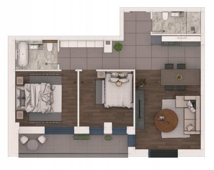 Apartament cu 3 camere decomandat în Florești — fotografia 3