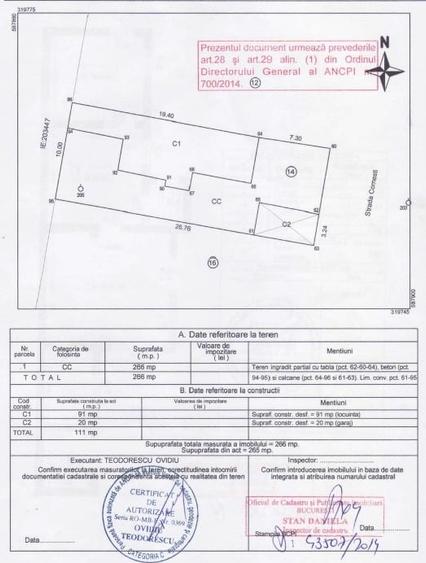 Casă individuală cu 3 camere cu Teren 265 Mp în Brâncoveanu