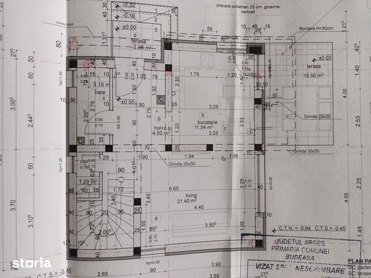 Casă cu 3 camere cu Teren 400 Mp în Budeasa