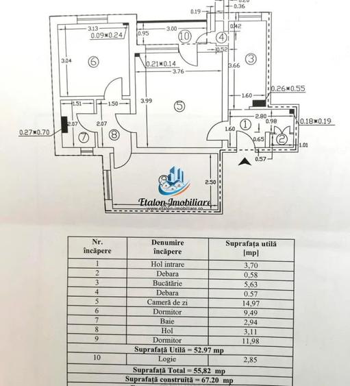Apartament cu 3 camere semidecomandat în Dărmănești