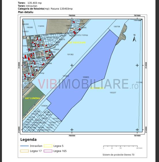 Teren intravilan de 135000 mp, în Vest