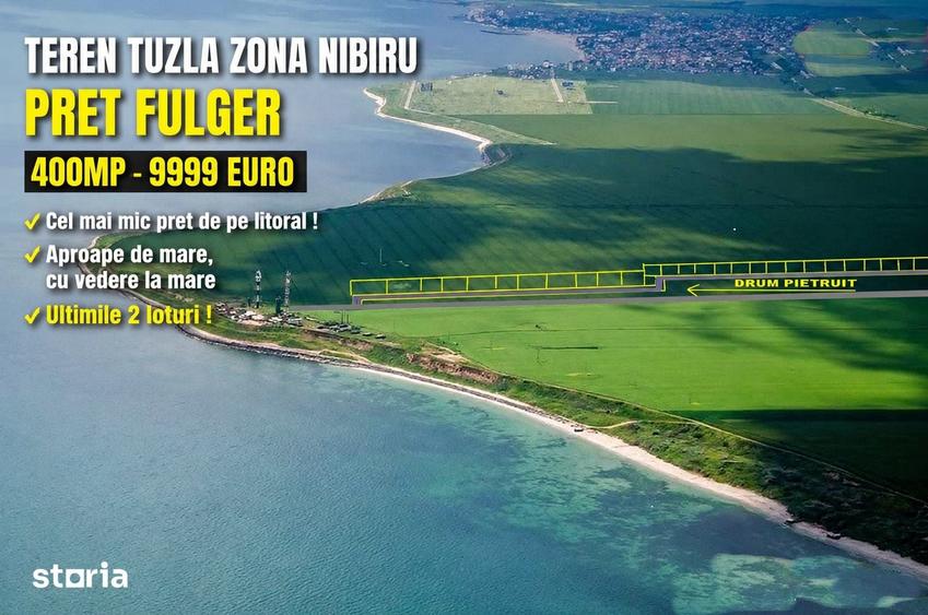 Teren Tuzla cu vedere la mare si drum pietruit - 3