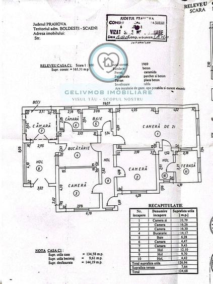 Boldesti Scaeni - casa solida + 1681 mp, desch. 27 m,toate utilitatile - 20