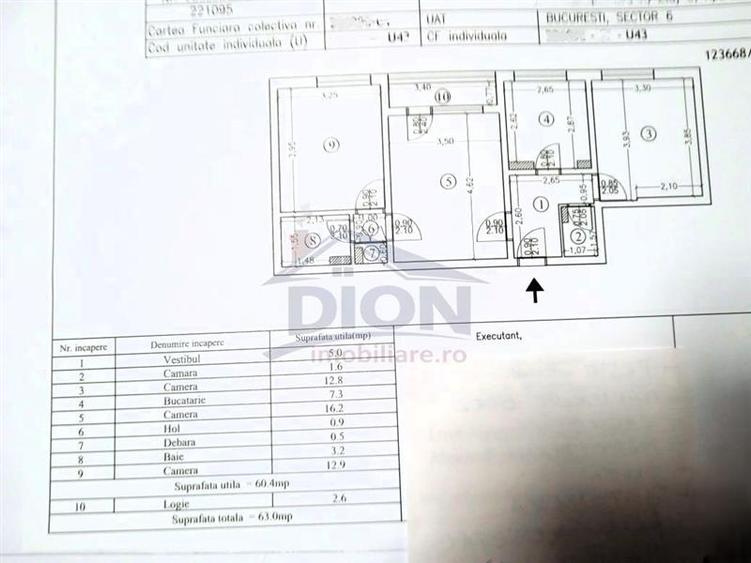 Apartament cu 3 camere semidecomandat în Drumul Taberei