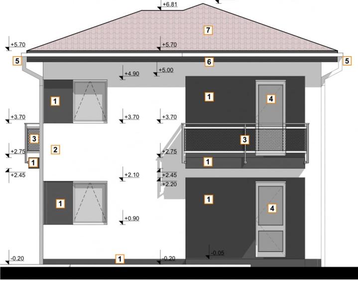 Duplex cu 5 camere cu Canalizare în Florești