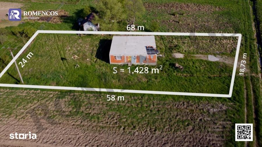 Casă cu 3 camere cu Teren 1428 Mp în Budeasa