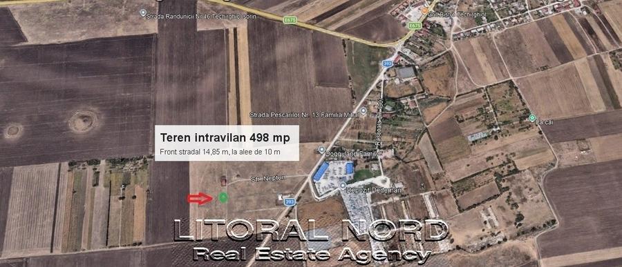 Teren Construcții intravilan de 498 mp, în Techirghiol