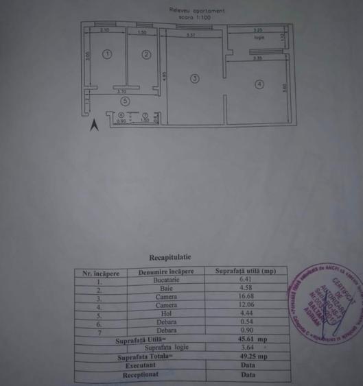 Apartament cu 2 camere semidecomandat în Podu Roș