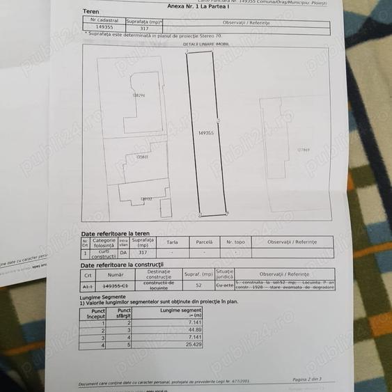 Teren de 317 mp, în Cantacuzino