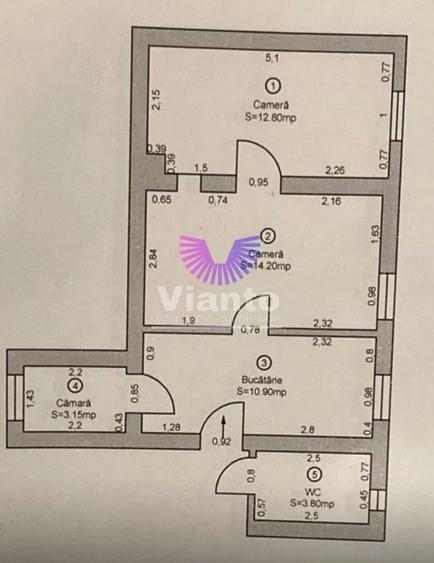 Casă individuală cu 2 camere cu Canalizare în Ultracentral
