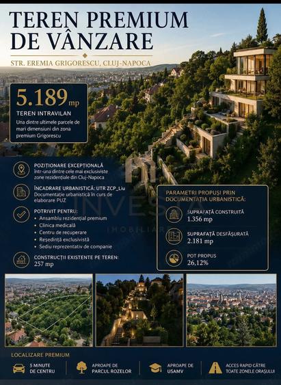 Teren de 5189 mp, în Grigorescu