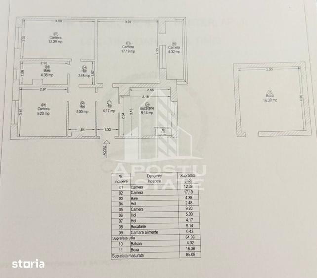 Apartament cu 3 camere, curte si boxa de vanzare, Zona Simion Barnutiu - 1
