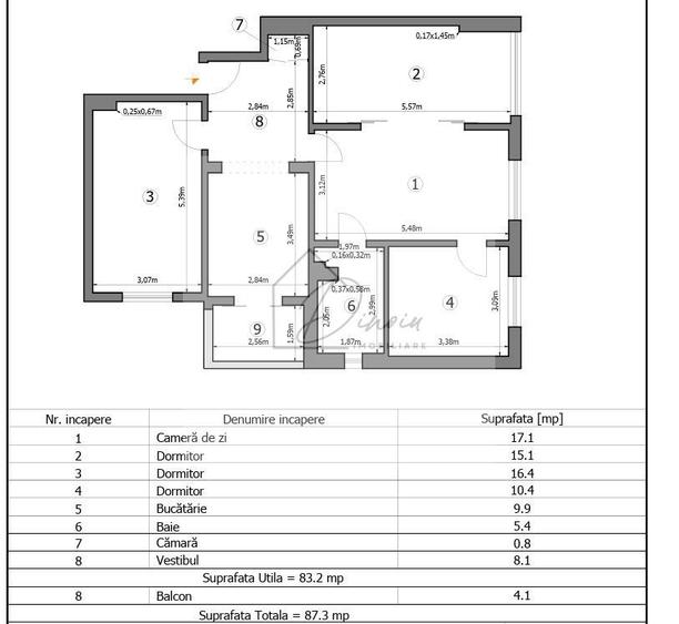 Apartament cu 4 camere decomandat, mobilat în Crângași — fotografia 3