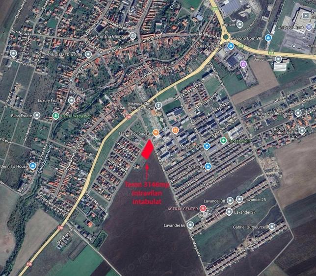 Teren de 3146 mp, în Central