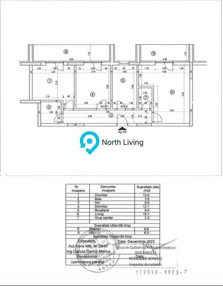 Apartament cu 3 camere decomandat, mobilat în 1 Decembrie 1918