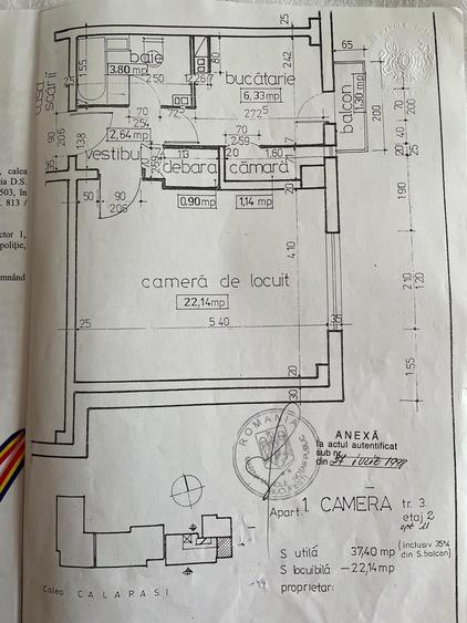 Garsonieră decomandată în Calea Călărașilor
