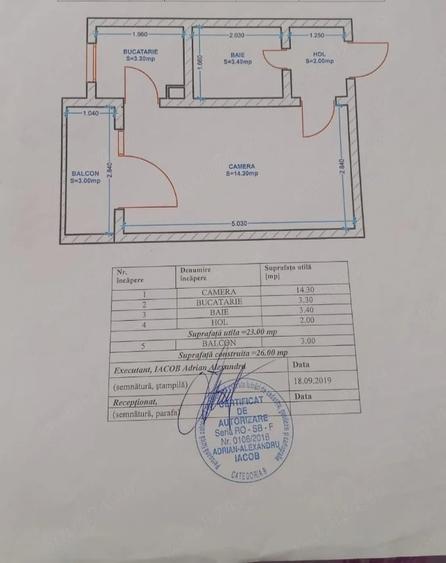 Garsonieră decomandată în Central