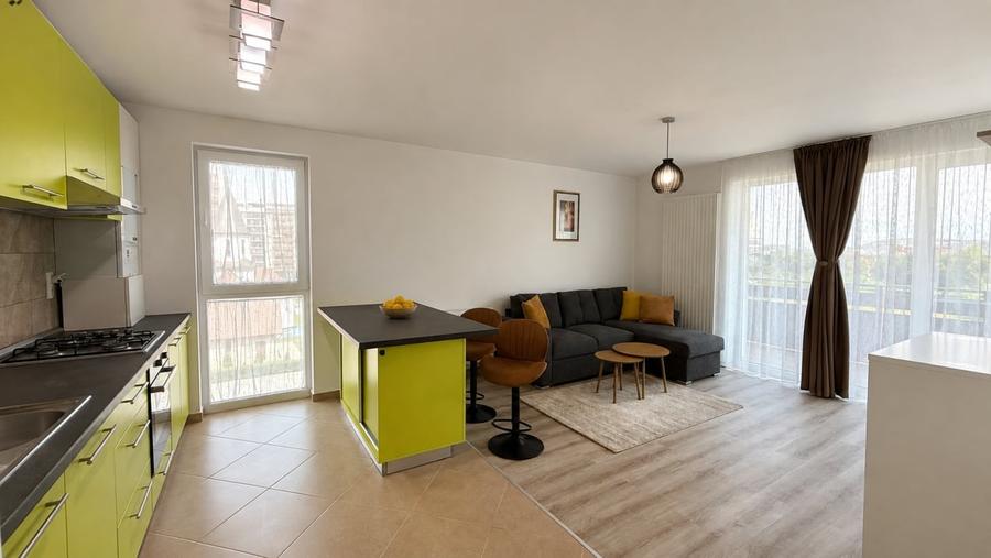 Apartament cu 2 camere decomandat, mobilat în Tractorul