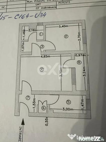 Apartament cu 2 camere semidecomandat în Rolast