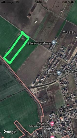 Teren de 3400 mp, în Odăile