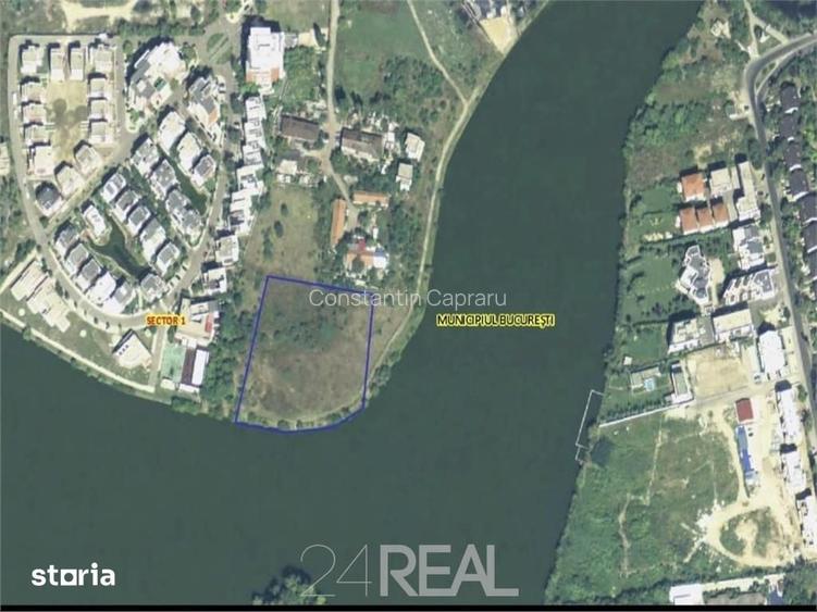 Vanzare teren Baneasa-Sisesti 9.935 mp pe malul lacului Grivita