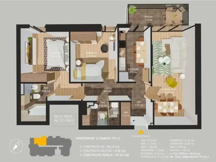 Apartament 3 Camere| Parcare Inclusa | Direct Vanzare | Comision 0 - 9