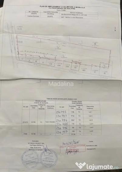 PROPRIETAR Teren 5.550 mp ?os. Bucure?ti-Magurele 137-143, Sec 5 (Zona M3)