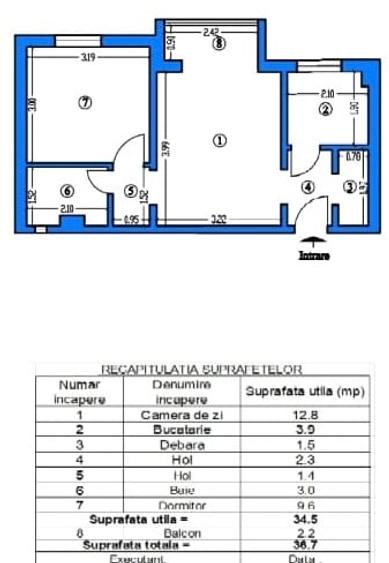 Apartament cu 2 camere semidecomandat în Trivale