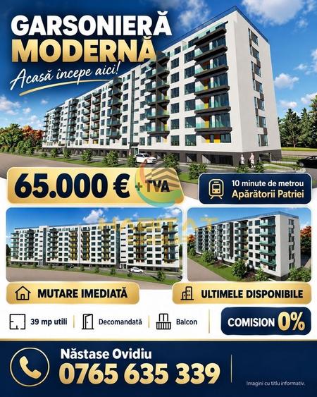 Garsonieră decomandată în Apărătorii Patriei