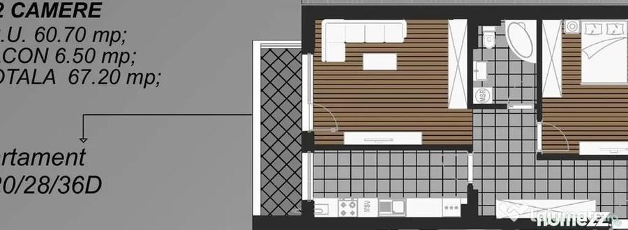 Apartament cu 2 camere decomandat în Apărătorii Patriei