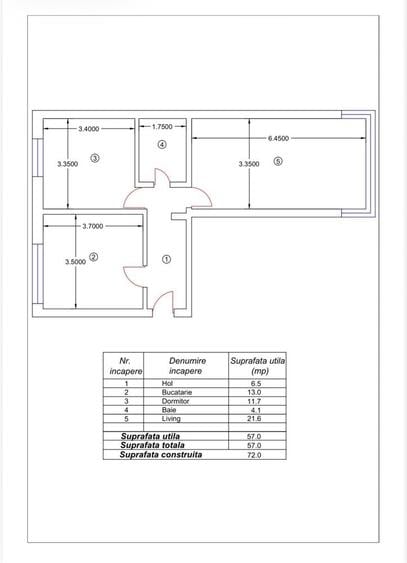 Apartament cu 2 camere decomandat în Exterior Vest