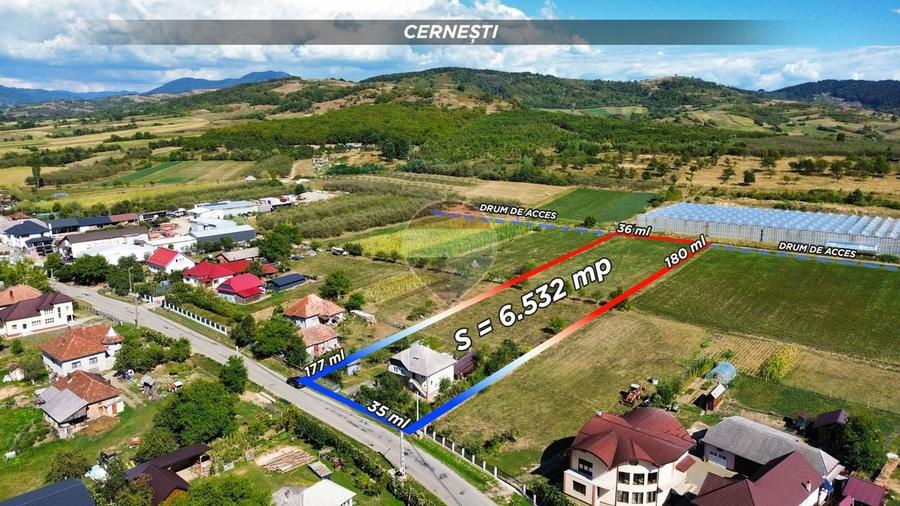 Casă individuală cu 5 camere cu Teren 6532 Mp în Cernești
