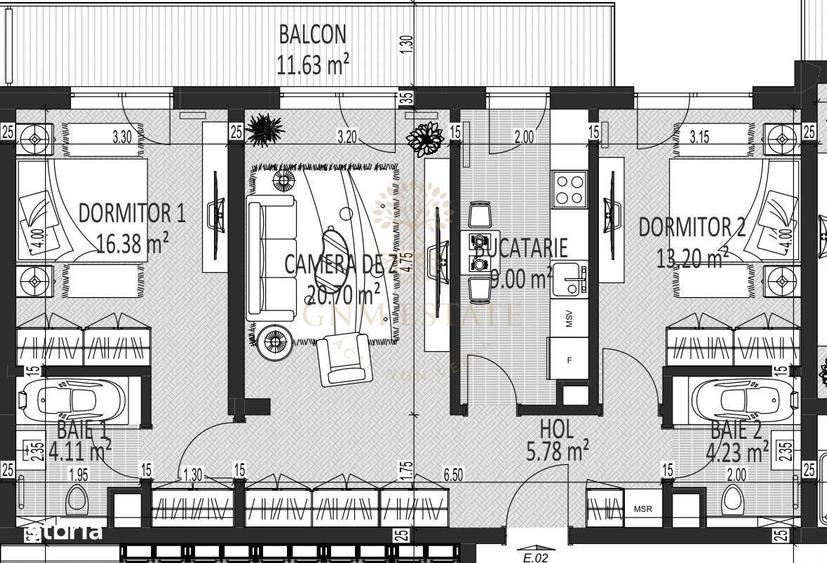 Apartament cu 3 camere decomandat în Lacul Morii