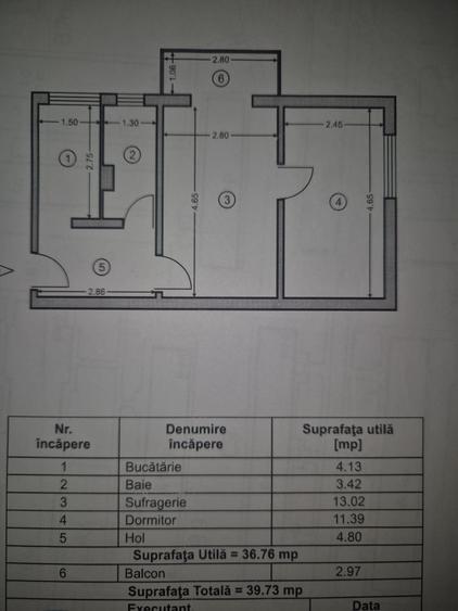 Apartament cu 2 camere semidecomandat în Radu Negru
