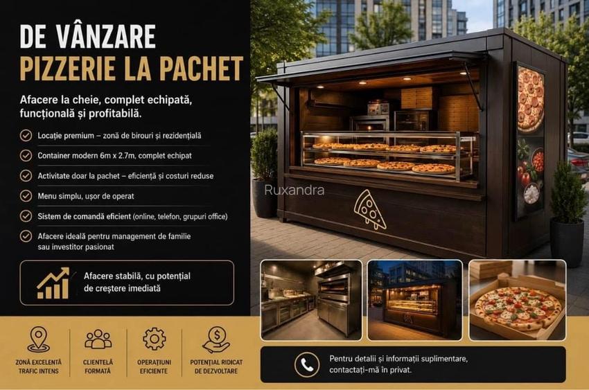Locatie pizzerie to go Pipera - trafic pietonal mare!