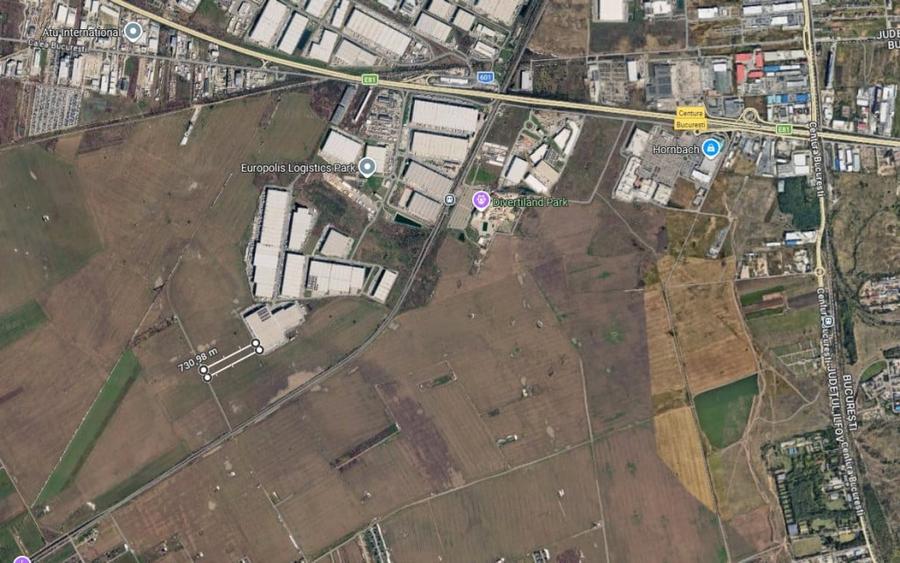 Teren Industrial 13.850 mp Chiajna A1 - Dublu Acces - 2