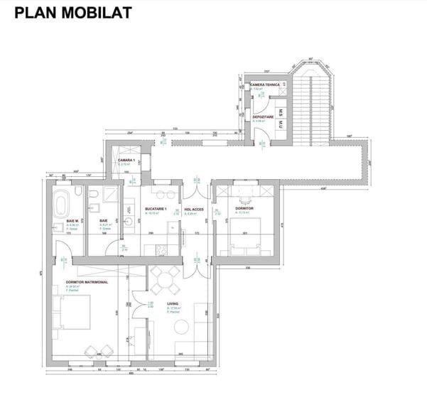 Apartament cu 3 camere decomandat în Elisabetin