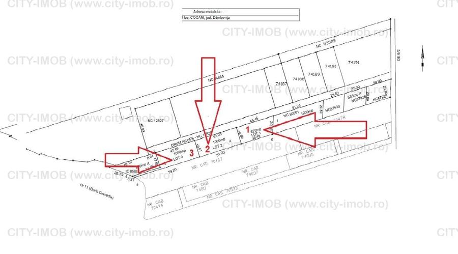 Teren Construcții intravilan de 1000 mp, în Cocani