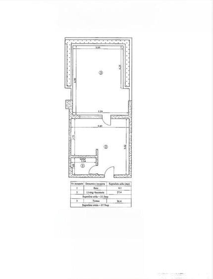 Apartament 1 camera de vanzare C.U.G.